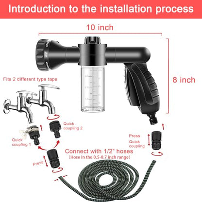 LIANXIN Car Wash Kit -Car Cleaning Kit Cars Washs Foam Gun Microfiber Sponge Cars Washing Kits Tire BrushTowels Complete Large Washs Mitt - size: XXL-21