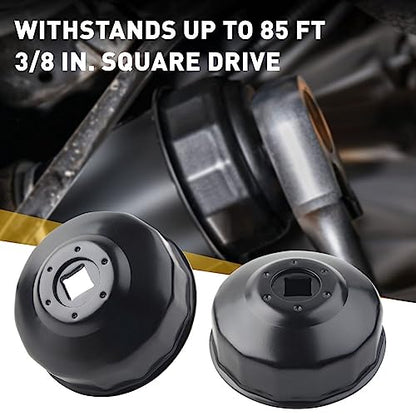 Three T Oil Filter Wrench, Oil Filter Tool For Polaris All Vehicles 2520799 2540086 2830550 2-9/16 in. (65 mm) - 14 flute