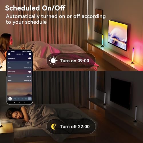 NBBUFF Led Light Bar with Music SynC Color Changing, Led Bar with App & Remote Control, RGB+IC & W Smart RGB Light Bar, USB Powered Led Lights, Dynamic PC Room Monitor Backlight Gaming, 2 Pack - size: 13 inches