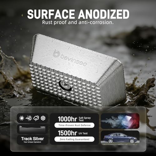 Bevinsee Jack Pad Aluminum Compatible with 3 Series E46 1999-2006, X3 Series E83 2004-2010, Z4 Series E85 E86 2004-2008, E89 2009-2016, Replaced 51718268885 Silver - color: Silver