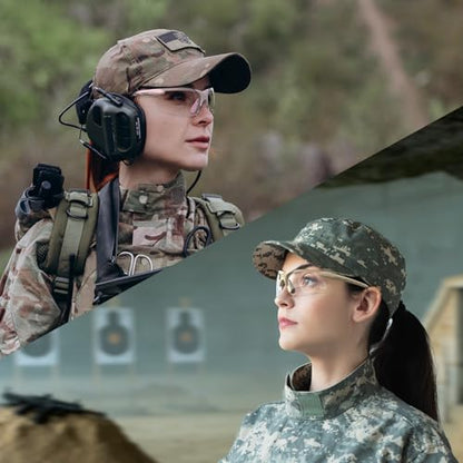 xaegistac Shooting Glasses with Case-Safety Glasses Anti Fog | Z87.1 Certificated Impact Resistance Safety Glasses for Hunting Shooting Sports - color: Multicolor