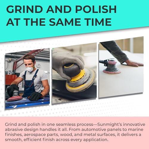 Koda Sunmight Film 6 Inch Sanding Discs 1500 Grit & 3000 Grit Foam Sander Pad- Wet/Dry Orbital Hook and Loop Sanding Discs - Aluminum Oxide - Automotive Polish Finish Soft Foam Pad - 3 Film 2 Foam Set