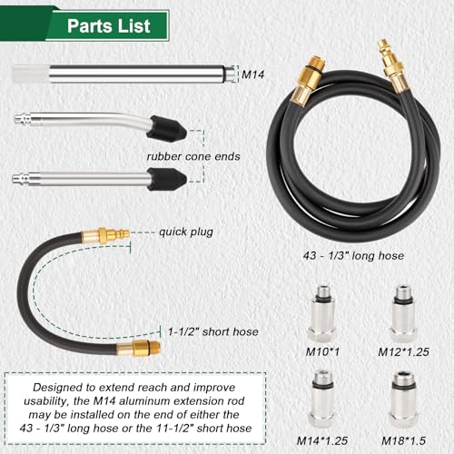 Marvelity Cylinder Leak Down Tester Kit | Automotive Engine Compression Leakage Test, Extension Rod Included, for Gasoline Engines, Pressure Check & Leakage Rate Test