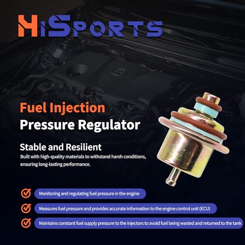 HiSport Fuel Injection Pressure Regulator -Kit with Clip, 3.5BAR, Replaces PR287 88894360 89017382 - size: HSFPR287