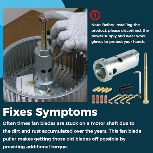 Romalon Heavy Duty FBP100 Fan Blade Puller, Solid Steel Blower Wheel Remover, Replaces 40852 TB041 TB042 AP3737541, Full Accessories Included with 1-Year Warranty