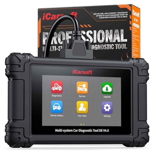iCarsoft DE V4.0 Bidirectional Scan Tools for Most German Automotive Groups Up to 48 Resets Full System Diagnostic Car Scanner AutoVIN CAN-FD OE-Level ECU Coding All Active Test Lifetime Free Update