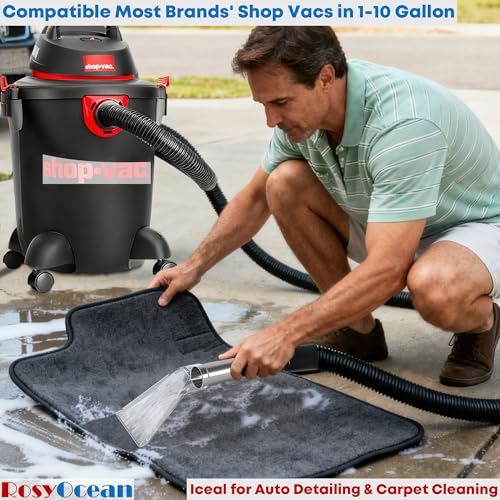 View Vacuum Wand Accessory for Carpet Upholstery Cleaning | Visible cleaning nozzle,Lightweight handheld tool,Works with most portable extractors - size: Small