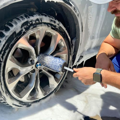 IPELY Metal Free Microfiber Wheel Brush,Wheel Cleaner Brush for Wheel and Rim Detailing, No Scratching