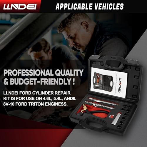LLNDEI Spark Plug Thread Repair Kit, 38900 Two Valve Ford Triton Tool