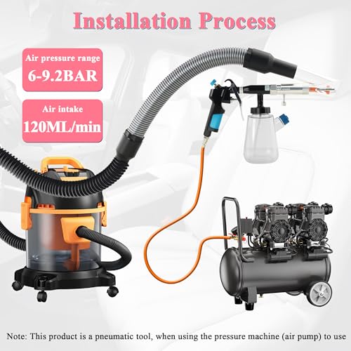 3IN1 Car Cleaning Gun Detachable Sprinkler Head for Detailing | 3IN1 Multi-Purpose Cleaning Gun Detachable Sprinkler Head for Automotive Detailing, Carpet, Upholstery, Surface Cleaning - color: blue