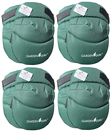Garden Guru Cushioned Gardening Knee Pads with Adjustable Straps - Soft Inner Liner, Ultra Comfort Padding, Garden Kneelers for Yard Work, Cleaning, Household Chores, Roofing, and More (4 Pack) - size: 4 Pack, style: Ultra Soft Cushion