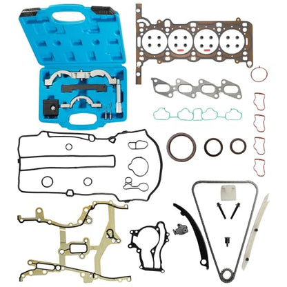 Head Gasket Set Timing Chain Kit Fit for Chevy Buick 2011-2015 1.4L Turbo | Engine Head Gasket Set Timing Chain Kit & Tool Kit Fit For Chevy Sonic Cruze Buick Encore Trax Turbo HS26540PT-1 HS54898