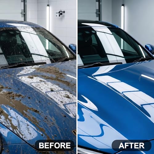 Clay Towel - Auto Detailing Clay bar Towel - Decontaminate Paint and Glass for Smoth Washing - Improve Wax and Sealant Bonding, Enhance Gloss and Color Depth - 3 Pcs 12" x 12"（Blue） (Blue) - color: Blue