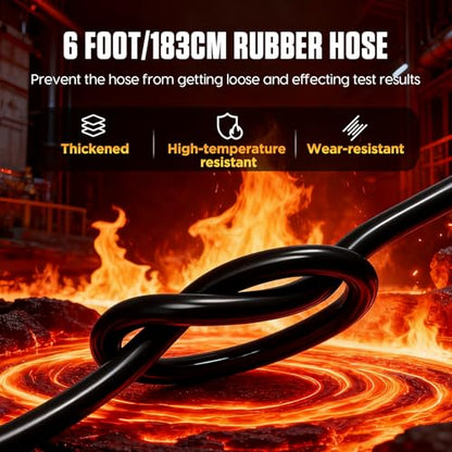Exhaust Back Pressure Tester Kit M12 M18 6ft Hose Clamps Case | Exhaust back pressure gauge kit, M12 M18 adapters, 6ft hose clamps storage case for car truck motorcycle diagnosis