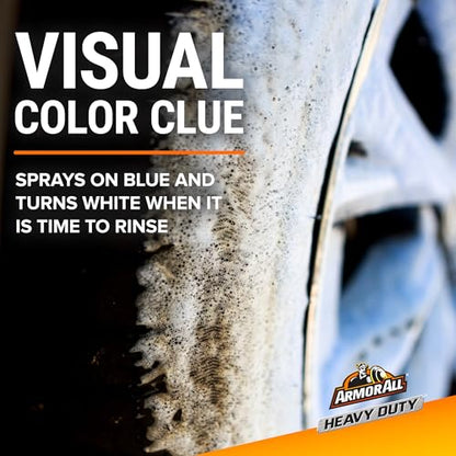 Armor All Heavy Duty Wheel and Tire Cleaner, Car Wheel Cleaner Spray, 22 Oz, Multicolor, 1.37 Pound (Pack of 1) - size: 22 Fl Oz (Pack of 1), style: Tire Foam (1 Pack)