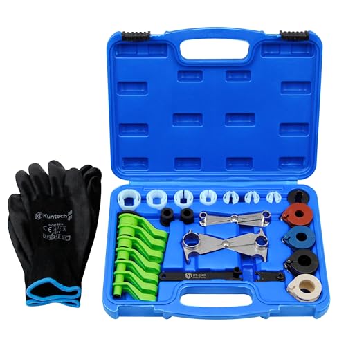 Kuntech 25pcs Master Quick Disconnect Tool Set, Fuel Line Disconnect Tool Kit for Automotive A/C Fuel & Transmission Systems, Transmission Line Disconnect Tool Compatible with Various Automotives - size: 25pcs