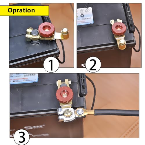 Battery Load Tester, Alternator Load Tester 12V 6V with Voltmeter Alligator Clips, Top Post Battery Disconnect Switch for Car, RV, Truck, Marine, Boat - color: Battery Load Tester+Battery Disconnect Switch
