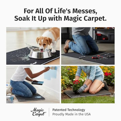 Magic Carpet® DIY Absorbent Work & Surface Protection Mat, SM, 2-Pack | 15.75" x 21.25" | absorbs spills and cushions dropped tools | strong, puncture-resistant | low-profile comfort | made in USA - size: Small | 15.75" x 21.25"