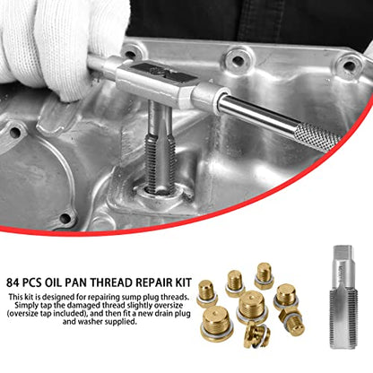 BILITOOLS 84-Piece Oil Drain Plug Repair Kit, M13 M15 M17 M20 M22 | Includes 6 Taps, 18 Sump Plugs, 30 Copper and 30 Aluminum Washers for Passenger Cars and Light Trucks
