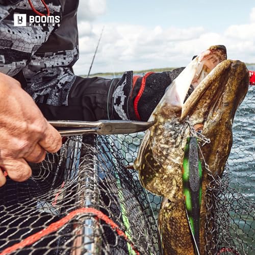 Booms Fishing Long Nose Pliers: 11.5" Saltwater & Freshwater Hook Remover for Bass Snook Trout - Corrosion-Resistant PTFE Coated Needle Nose Pliers with Lanyard - XW11 Heavy Duty Fishing Gear & Tool