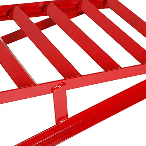 TYFYB 2 Pack 10000lbs Capacity Low Profile Car Lift Service Ramps Truck Trailer Garage Automotive Hydraulic Lift Repair Frame Lift Height Hydraulic Vehicle Ramps Red Red-2 Pack