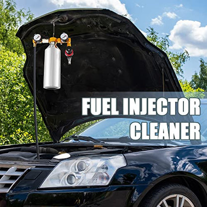X AUTOHAUX Automotive Non Dismantle Fuel Injector Cleaner Cleaning Tool Kit & Tester Fuel System Air Intake System with Carrying Case for Petrol Car