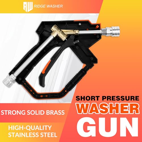 RIDGE WASHER Pressure Washer Gun Foam Cannon, Dual Connector Accessory | 1/4" Quick Connect for Double Tip Attachment, Stainless Steel, 4000 PSI - size: 1000 ML