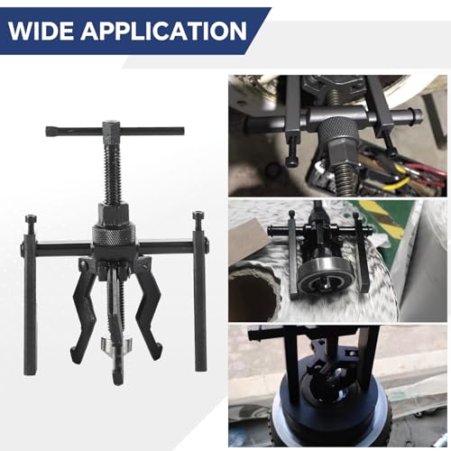 DASBET 3 Jaw Inner Bearing Puller Set Blind Bearing Puller Set | Bushing Gear Extractor Wheel Bearing Puller Automotive Kit Heavy Duty 3 Jaw Pilot Bearing Puller for Motorcycle, Car, and SUV