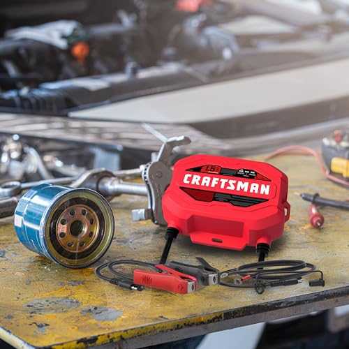 CRAFTSMAN 1.5A Car Battery Charger and Maintainer, 3-in-1 Solution, for 6V/12V Power Sport, Automotive, and Marine Batteries, CMXCESM259 (Pack of 2) - size: (Pack of 2)