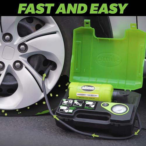 Slime 50159 Flat Tire Repair Kit, Smart Spair Ultra, All-in-one Solution, Repairs and Inflates, Truck/SUV, 15 Min Fix - size: Truck/SUV