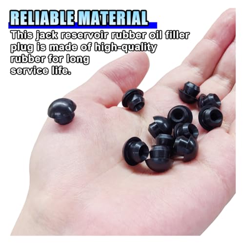 12PCS Bottle Jack Floor Jack Oil Filler Plug, 8mm Rubber Hydraulic Oil Filler Plug Bung, Horizontal Jack Top Pressure Rod for Oil Reservoir Fill Hole (12PCS) - size: 12PCS