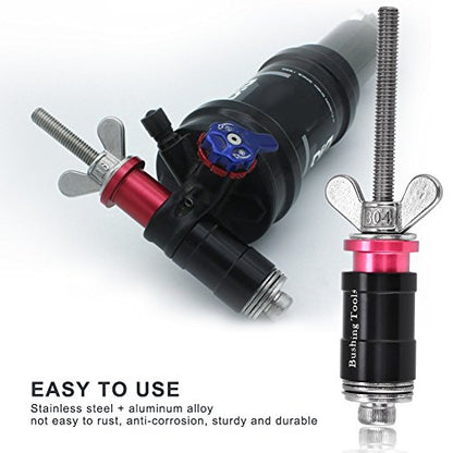 Alomejor Shock Bushing Tool Aluminum Alloy Rear Shock Eyelet Bushing Removal Install Tool with Adapters