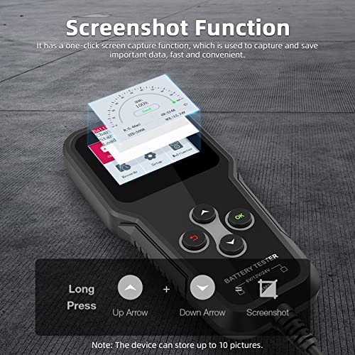 OBDResource Car Battery Tester 6V 12V 24V 3 in1 Battery Load Tester Professional Automotive Battery Analyzer Alternator 100-2000 CCA Battery Loading/Cranking/Charging Test - color: black