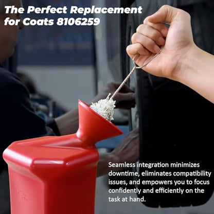Angled Tire Lube Bucket Kit,for Coats Center Post Changers, 12.6" Length,1.25 Quart Capacity,with 4 Lube Swabs,Durable & Efficient Tire Mounting Lubricant Container for Professional Use(Red) - size: Angled Tire Lube Bucket Kit-Red