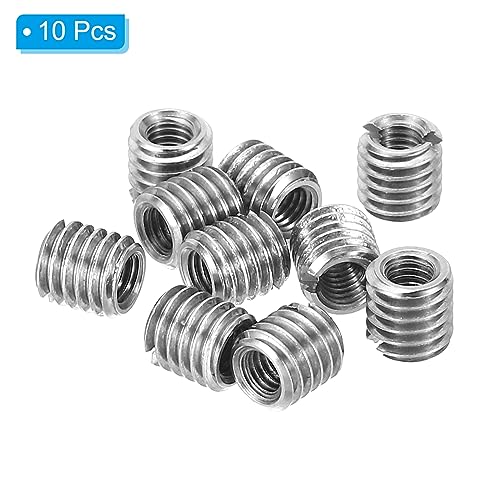 PATIKIL Thread Adapters Sleeve Reducing Nut, 10 Pcs M5*0.8 Male to M3*0.5 Female Repairing Insert Nut Screw Reducer Conversion Stainless Steel Fastener 5mm - size: M3xM5x5mm