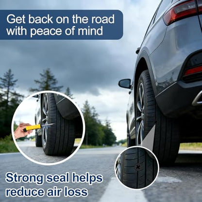 70 PCS Tire Repair Rubber Nail Kit, Vacuum Tire Repair Kits Spiral Rubber Screws, Quick Self-Service Tool for Car, Truck, Motorcycle, Tractor Tire Puncture Repair (70 PCS Screwdriver included)