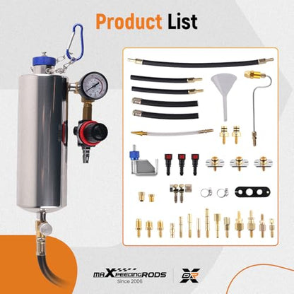 maXpeedingrods Fuel Injector Cleaner Kit, Non-dismantle Fuel Injector Cleaning Tool, Gasoline Fuel System Cleaner Tester, 800ML 140PSI Intake Valve Manifold Throttle Body Catalytic Converter Cleaner - style: 800ML