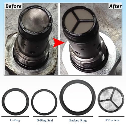Bonbo 6.0 IPR Valve Socket & Oil Rail Adapters Kit & 6.0 High Pressure Oil Pump IPR Valve Air Test Fitting Tool with Seal Kit, Fits for Ford 6.0L Powerstroke Diesel Engine (8 Pack) - size: 8PCS Set
