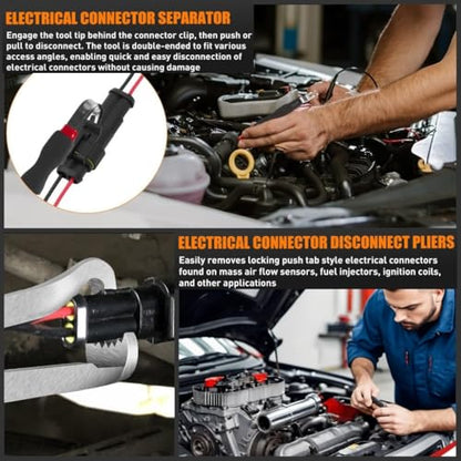 Electrical Disconnect Pliers Connector Hose Pliers Electrical hose removal fuel line disconnect tool set(3PCS) - color: *Black