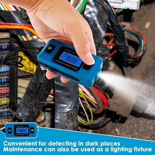 Automotive Circuit Fault Probe Tester, 20A 48V High-Precision Car Fuse Tester with Backlit LCD Display & LED Work Light, Professional Electrical System Diagnostic Tool for Cars, Trucks & RVs - color: Basic model