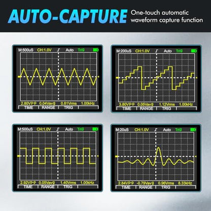 Portable Digital Multimeter Oscilloscope Automotive | 10MHz bandwidth. 50Msps sampling rate. 6000 counts display. Built in 250V explosion proof fuse. Stores 100 data sets. - color: ET828