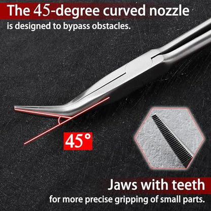 SPEEDWOX 16-Inch 45 Degree Extra Long Needle Nose Pliers - style: 45 Degree