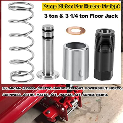 Replacement Pump Piston Pump Plunger Kit for Harbor Freight-Costco-Arcan-Matco 3 ton & 3 1/4 ton Floor Jack, Low Side Smaller of The Two Plungers