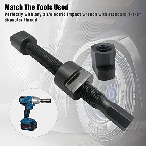 Dual Wheel Separator Tool Set with 11 Threads | One-Piece Pusher Wheel Hub Removal Kit Compatible with Most Dually Wheels, Truck, Van, Trailer & Bus
