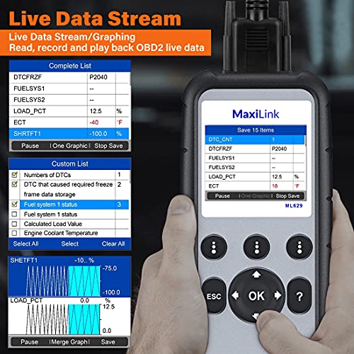Autel MaxiLink ML629 Automotive OBD2 Scanner, 2026 Newer Model Upgraded of AL619, ML619, AL519, Car Code Reader Check Engine ABS SRS Transmission Diagnostic Scan Tool, Auto VIN, Ready Test, DTC Lookup