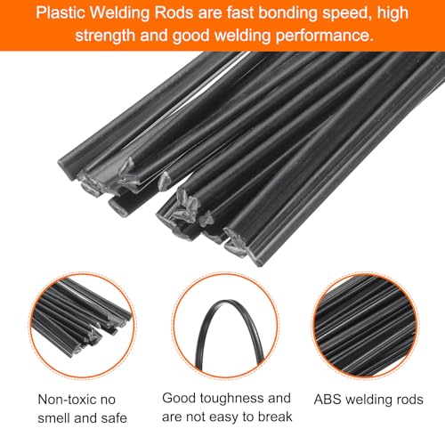 MECCANIXITY 20pcs 13 Inch Plastic Welding Rods ABS Welding Strips Welder Rods for Plastic Welder,Car Bumper, Kayak Repair, Black - color: Black, size: 13 Inch
