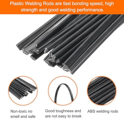 MECCANIXITY 20pcs 13 Inch Plastic Welding Rods ABS Welding Strips Welder Rods for Plastic Welder,Car Bumper, Kayak Repair, Black - color: Black, size: 13 Inch