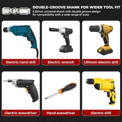 9PCS High Magnetic Screwdriver Drill Bit Set 2025 Upgrade, Premium Universal Strong Durability Anti-Slip Anti-Shock Impact Driver Bit for Home DIY Profession, Electric Screwdriver Hexagonal Shank