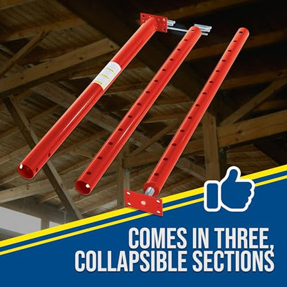 Vestil FJB-150 Basement Floor Jack 150 In. Maximum Height 2,588 Lb. Capacity Red