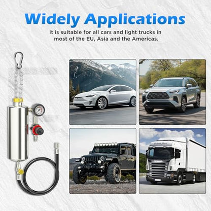BELEY Fuel Injector Cleaner Kit, Non-Dismantle System Tester with 1000ML Capacity, 150PSI for Automotive Intake Valve, Manifold, Throttle Body, Catalytic Converter